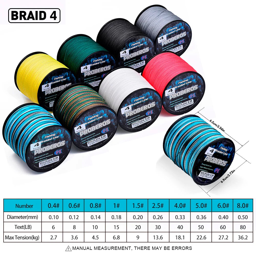 Proberos Braided Fishing Line - 328YD