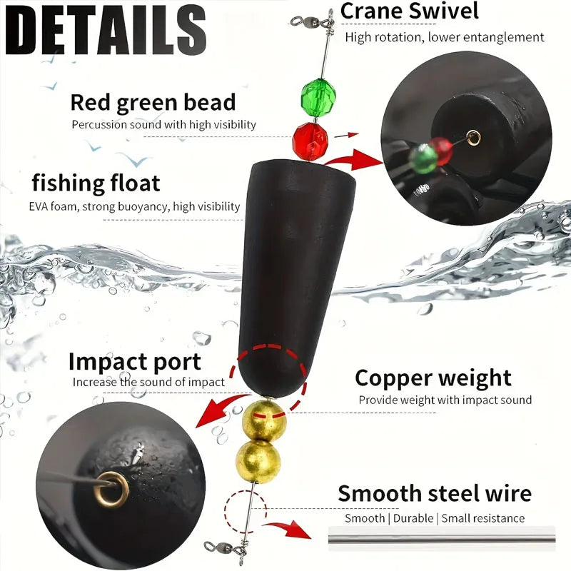 4-Pack All-in-One Weighted Popping Cork